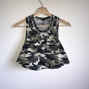 Cropped camp tank top